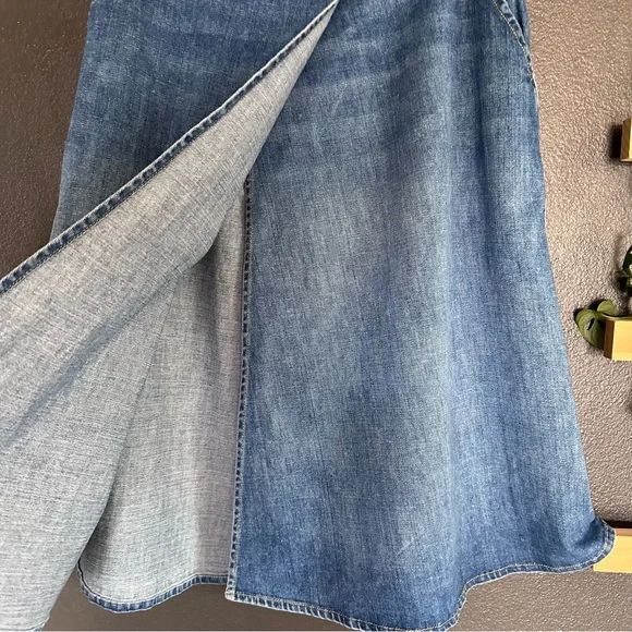 AMO Denim Marie Wrap Skirt - Wistfull Size Small Medium Wash - Picture 7 of 10